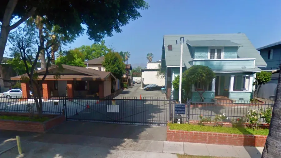 Two craftsman bungalows on Glendale Avenue were incorporated into the Glendale Studios compound rather than demolished — until now. In their place: a beige studio development by New York's East End Capital.